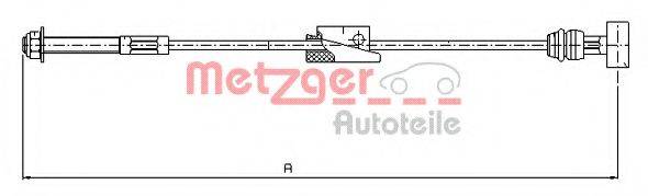 METZGER 115452 Трос, стояночная тормозная система