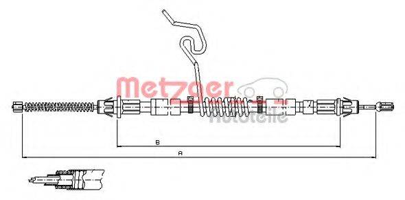 METZGER 115576 Трос, стояночная тормозная система