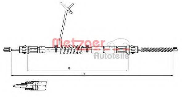 METZGER 115579 Трос, стояночная тормозная система