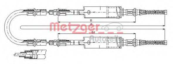 METZGER 115661 Трос, стояночная тормозная система