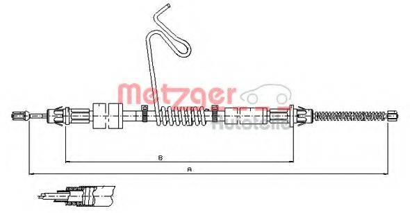 METZGER 115669 Трос, стояночная тормозная система