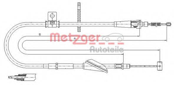 METZGER 115745 Трос, стояночная тормозная система