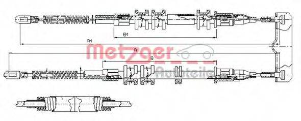 METZGER 115755 Трос, стояночная тормозная система