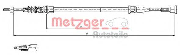 METZGER 115768 Трос, стояночная тормозная система