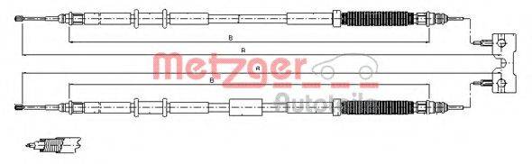 METZGER 115770 Трос, стояночная тормозная система