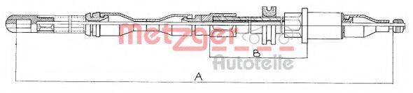 METZGER 11584 Трос, стояночная тормозная система