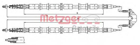 METZGER 115863 Трос, стояночная тормозная система