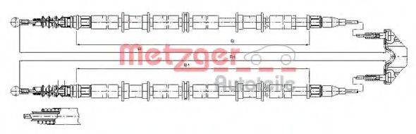 METZGER 115865 Трос, стояночная тормозная система