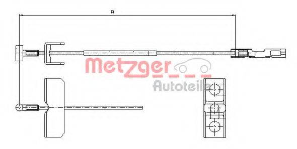METZGER 116803 Трос, стояночная тормозная система