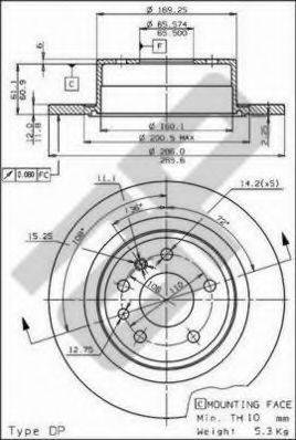 METZGER 14508 Тормозной диск