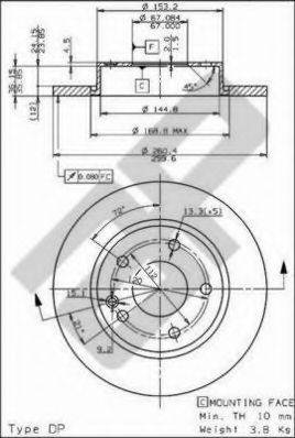 METZGER 15370V Тормозной диск