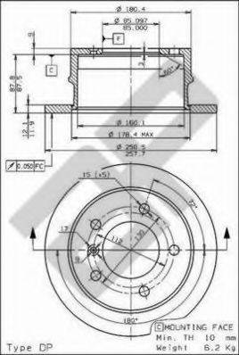 METZGER 15375 Тормозной диск