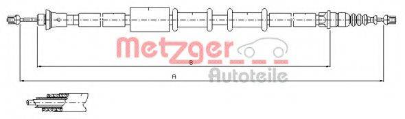 METZGER 165122 Трос, стояночная тормозная система