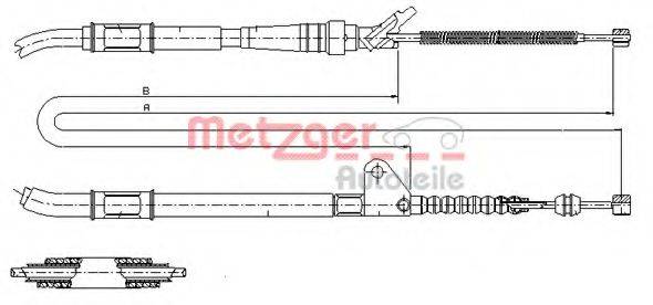 METZGER 171467 Трос, стояночная тормозная система