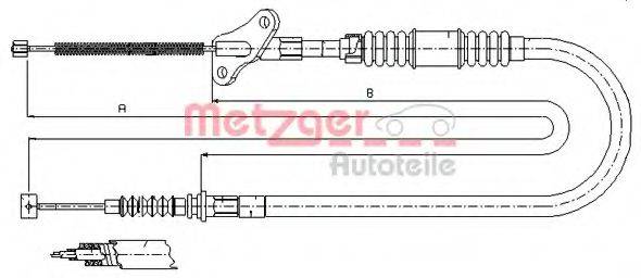 METZGER 172720 Трос, стояночная тормозная система