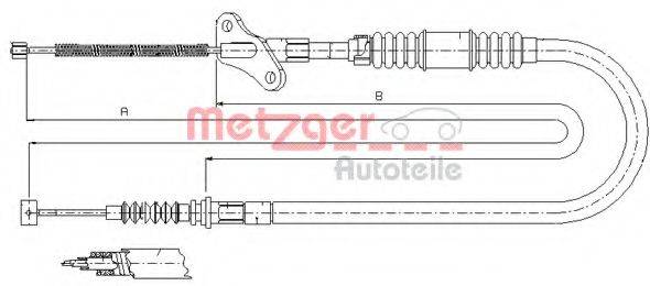 METZGER 172721 Трос, стояночная тормозная система