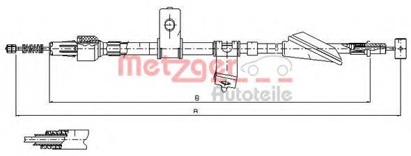 METZGER 175035 Трос, стояночная тормозная система