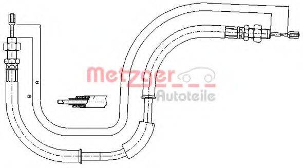 METZGER 176105 Трос, стояночная тормозная система