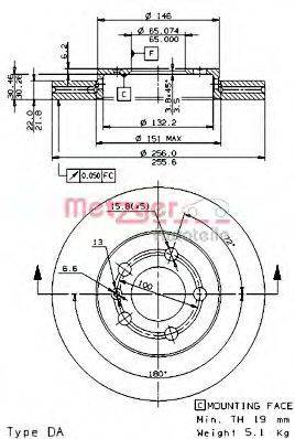 METZGER 24690V Тормозной диск