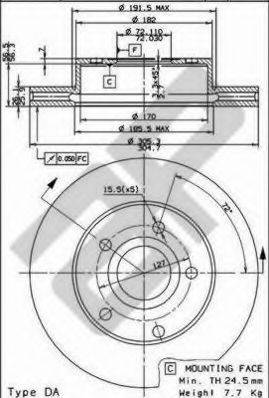 METZGER 24812 Тормозной диск