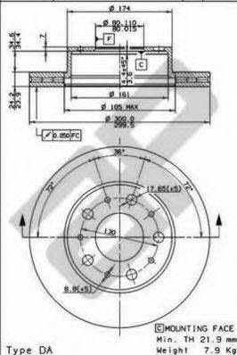 METZGER 24814 Тормозной диск