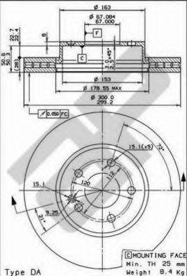 METZGER 24835 Тормозной диск