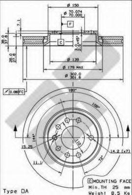 METZGER 24844V Тормозной диск