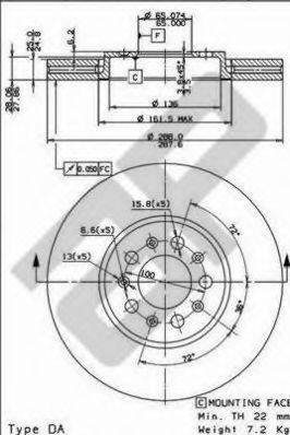 METZGER 24847V Тормозной диск