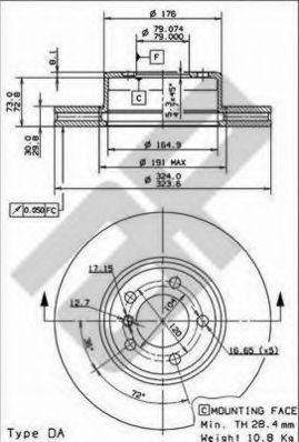 METZGER 24886V Тормозной диск