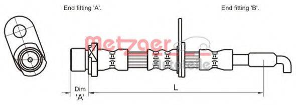 METZGER 4110029 Тормозной шланг