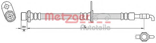 METZGER 4110285 Тормозной шланг