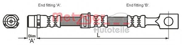 METZGER 4115194 Тормозной шланг