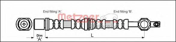 METZGER 4113666 Тормозной шланг