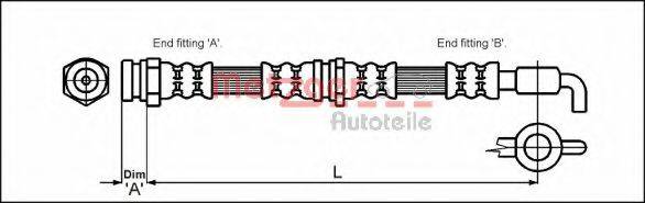 METZGER 4114780 Тормозной шланг