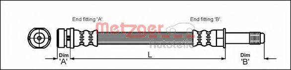 METZGER 4112505 Тормозной шланг