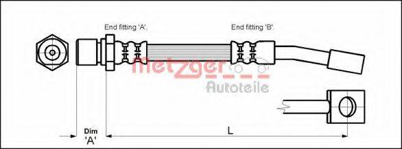 METZGER 4114679 Тормозной шланг