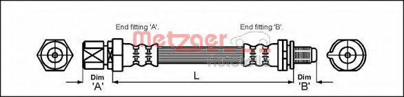 METZGER 4114730 Тормозной шланг