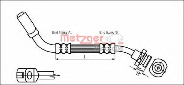 METZGER 4114723 Тормозной шланг