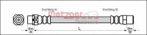 METZGER 4110053 Тормозной шланг