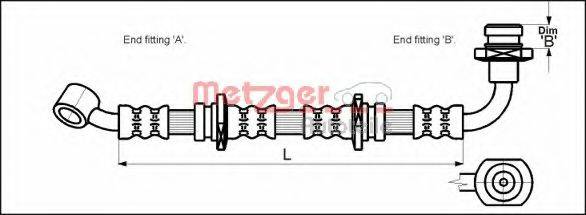 METZGER 4110071 Тормозной шланг