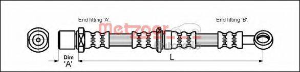 METZGER 4110200 Тормозной шланг