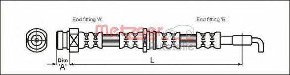 METZGER 4113318 Тормозной шланг