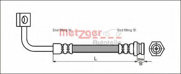 METZGER 4111019 Тормозной шланг