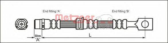 METZGER 4112825 Тормозной шланг