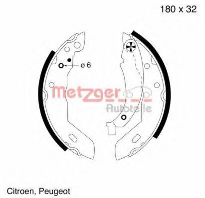 METZGER MG415 Комплект тормозных колодок