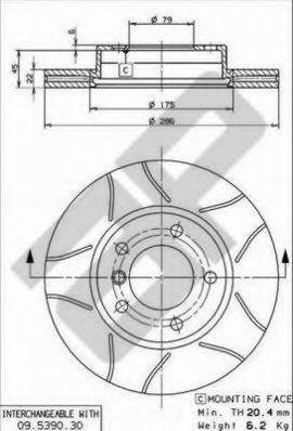 METZGER X24819 Тормозной диск