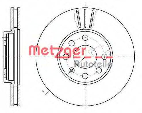 METZGER 657210 Тормозной диск