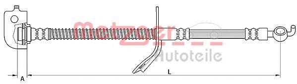 METZGER 4110736 Тормозной шланг