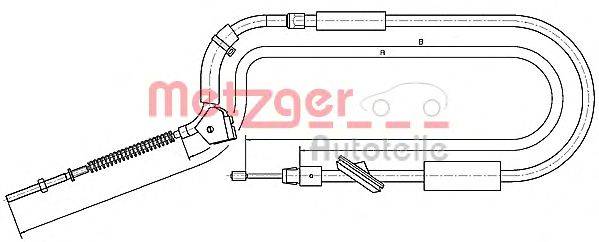 METZGER 109335 Трос, стояночная тормозная система