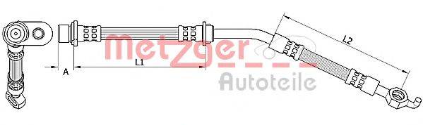 METZGER 4110786 Тормозной шланг